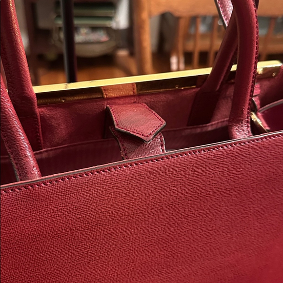 Fendi Burgundy Leather 2Jours Tote W/ Shoulder Strap - Picture 5 of 7